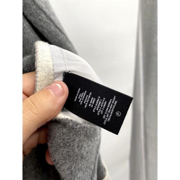 Theory M Sileena Cashmere Wool Gray Reversible Coat - Picture 3 of 6